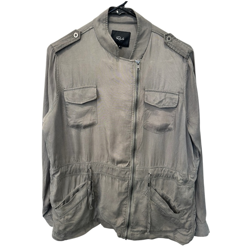 Rails Taupe/Gray Utility Anorak Jacket Size Small